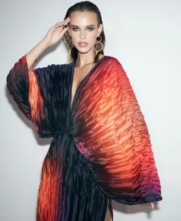 Lidee De Luxe Gown in Fire Ombré Size 8 for rent on The Volte - image 3