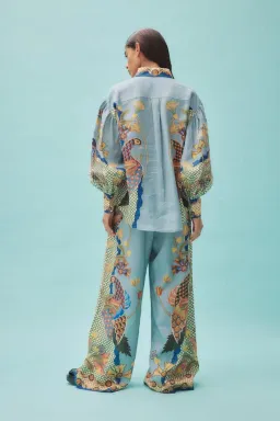 Alemais Gilly Shirt and Pant Set Misty Blue Size 12 for rent on The Volte - image 3