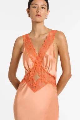 Sir The Label Aries Cut Out Gown in Peach Size 2 / 10 AU for rent on The Volte - image 3