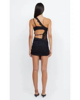 Bec & Bridge Ria Asym Mini Dress Black Size AU 10 for rent on The Volte - image 3