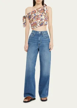 Sir the Label Bettina Tie Crop Top Floral Size 1 / AU 8 for rent on The Volte - image 1