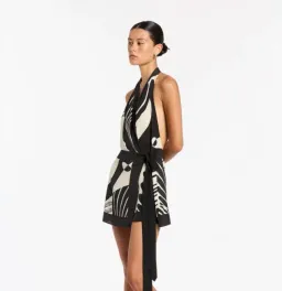 Sir the Label Realisme Wrap Halter Mini Dress Print Size 1 / AU 8 for rent on The Volte - image 2
