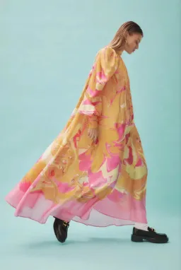 Alemais  Luca Long Sleeve Midi Dress Multi  Size 8 for rent on The Volte - image 4