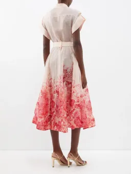 Zimmermann High Tide Belted Midi Shirt Dress Floral Size 0 / AU 8 for rent on The Volte - image 3
