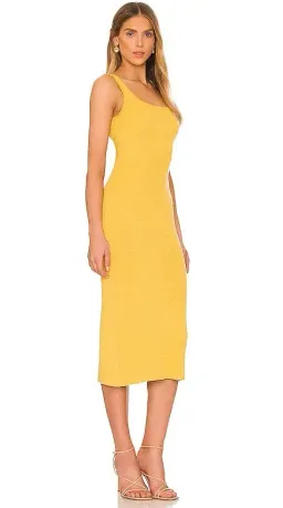 Majorelle Dress Betrys Tie Back Midi Yellow Gold Size S/ AU 6 for rent on The Volte - image 2