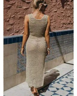 Sir The Label Edie Maxi Dress Nude Size 2 / AU 10 for rent on The Volte - image 4