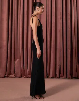 MISHA Liliya Dress Black Size 8/S  for rent on The Volte - image 2