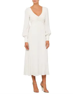 Zimmermann Rouche Midi Dress White Size 2 / AU 12  for rent on The Volte - image 1