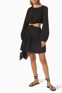 Mossman Streamline Mini Dress Black Size 6 for rent on The Volte - image 3