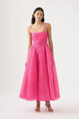 Aje Evangeline Cornelli Maxi Dress in Protea Pink Size 16  for rent on The Volte - image 1