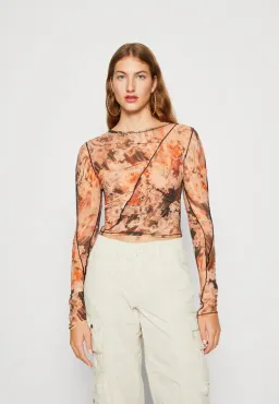 Bec & Bridge Averil Gathered Long Sleeve Top Glitch Floral Size 10 for rent on The Volte - image 1
