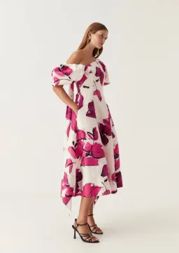 Aje Arista Tulip Sleeve Midi Dress Floral Size 16 for rent on The Volte - image 3