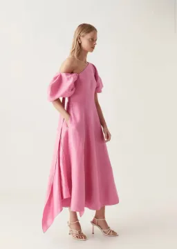 Aje Arista Tulip Sleeve Midi Dress pink Size 16 for rent on The Volte - image 2