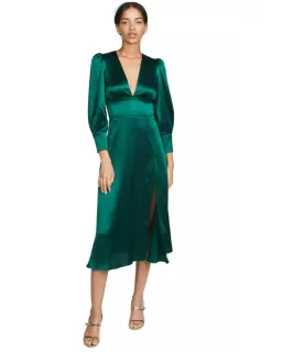Reformation Keats Dress Emerald  Size AU 10  for rent on The Volte - image 1