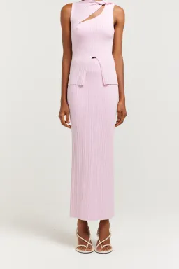 Henne Romee Knit Top and Skirt Set in Musk Size 8 for rent on The Volte - image 4