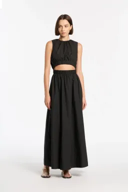 Sir The Label Dion Gathered Maxi Dress in Black Size 1 / 8 AU  for rent on The Volte - image 1