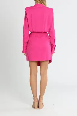 Rebecca Vallance Theresa Shirt Dress Fuschia Pink Size 8 for rent on The Volte - image 2