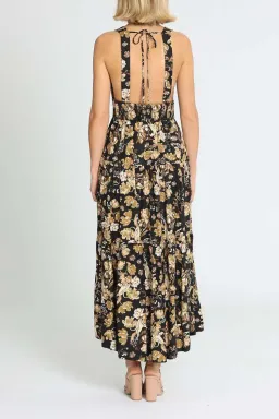 Shona Joy Palermo Plunged Low Back Midi Dress Multi Black Size 6 for rent on The Volte - image 3