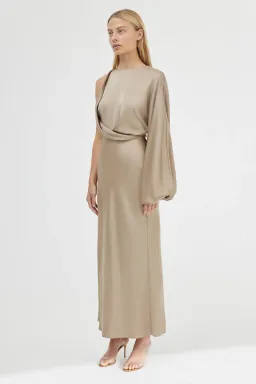 Significant Other Alessia One Shoulder Dress in Latte Size 14 for rent on The Volte - image 2