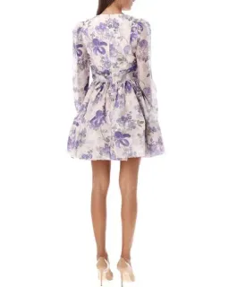 Zimmermann The Lyrical Cross Over Mini in Blue Iris Cream Size 0 (6-8)  for rent on The Volte - image 5