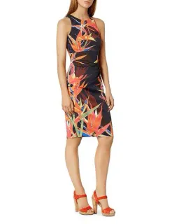 Karen Millen Bird of Paradise Pencil Dress Print Size 12  for rent on The Volte - image 1