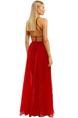 Fame and Partners Mildred Dress Red Maxi Dress Size 8 for rent on The Volte - image 3
