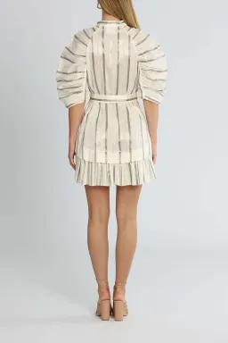 Acler Leighton Mini Dress Ivory Print Size 8 for rent on The Volte - image 3