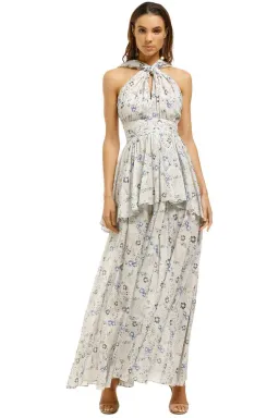 AJE Fraser Maxi Dress in Cream Print Size 8 for rent on The Volte - image 1