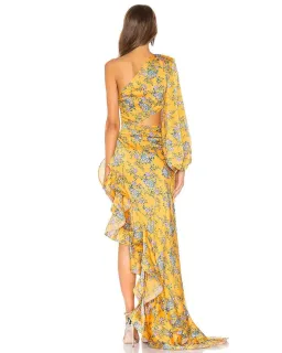 Bronx and Banco Hanna Gown in Yellow Floral Size 10 for rent on The Volte - image 2