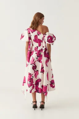 Aje Arista Tulip Sleeve Midi Dress Floral Size 10 for rent on The Volte - image 4