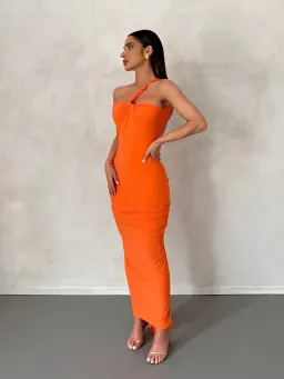 Melani The Label Melina Dress in Orange Size M / AU 10 for rent on The Volte - image 1