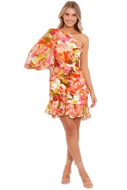 Acler Lawson Mini Dress in Pink Bouquet Size 12 for rent on The Volte - image 1