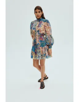 Alemais Bella Patchwork Mini Dress Floral Size 8 for rent on The Volte - image 2