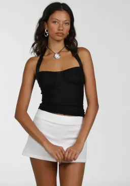 Amelie Teje Midnight Curfew Mesh Bustier Black Size S/Au 8 for rent on The Volte - image 1