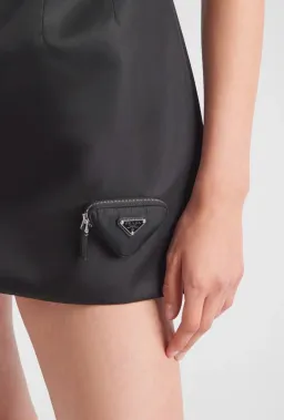 Prada Re-nylon Mini Dress Black Size Au 6 for rent on The Volte - image 2