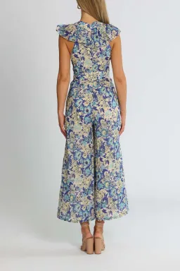 Alice McCall Frida Jumpsuit Sapphire Blue Print Size 10 for rent on The Volte - image 3