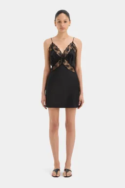 Sir the Label Aries Mini Slip Dress Black Size 1 /AU 8 for rent on The Volte - image 1