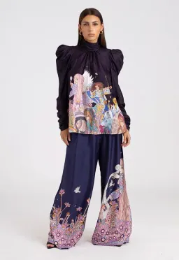 Zimmermann Celestial Zodiac Blouse & Pants Set Print Size 4/Au 16 for rent on The Volte - image 1