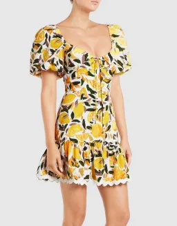 Rebecca Vallance Amarilla Mini Dress Print Size 10 for rent on The Volte - image 2