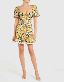 Rebecca Vallance Amarilla Mini Dress Print Size 10 for rent on The Volte - image 1