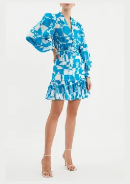 Rebecca Vallance Ibiza Mini Dress Print Size 10 for rent on The Volte - image 1