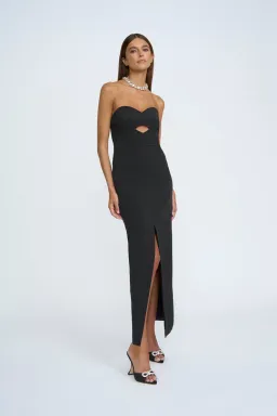By Johnny Diamond Strapless Split Dress Black Size 10 for rent on The Volte - image 1