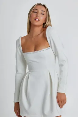 Odd Muse Ultimate Muse Pearl Mini Dress White Size 10 for rent on The Volte - image 2