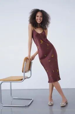 Silk Laundry 90s Slip Dress Print Size M  for rent on The Volte - image 1