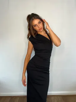 Sir The Label Giacomo Gathered Gown in Black Size 0 / AU 6 for rent on The Volte - image 2