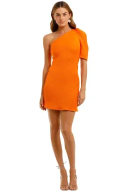 By Johnny Shell Shoulder Sleeve Mini Dress Orange Size 12 for rent on The Volte - image 1
