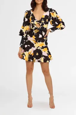 By Johnny Bold Blooms Mini Dress in Multi Floral Size 14 for rent on The Volte - image 2