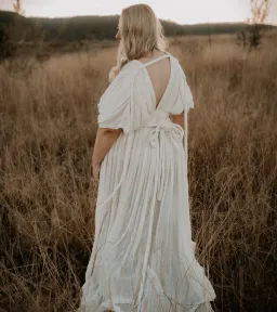 Chic Le Frique Ophelia Maxi Dress Bone One Size for rent on The Volte - image 2