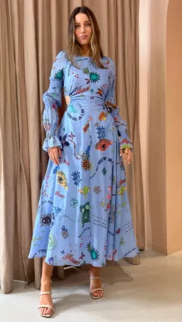 Kate Ford  Caracus Cut Out Gown Print  for rent on The Volte - image 8