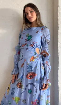 Kate Ford  Caracus Cut Out Gown Print  for rent on The Volte - image 6